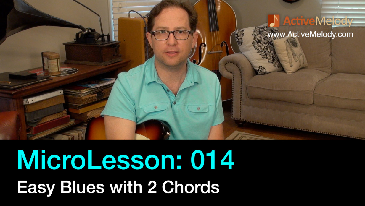 MicroLesson: 014 – Easy Blues Guitar Lesson (2 Chords)