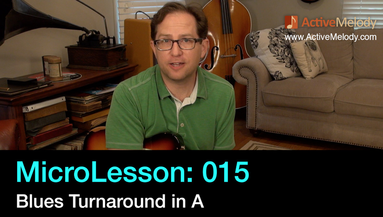 MicroLesson: 015 – Blues Guitar Lesson – Blues Turnaround in A