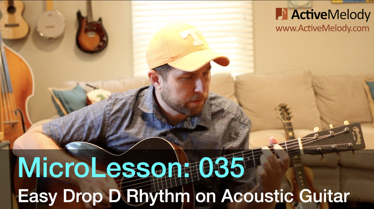 MicroLesson: 035 – Drop D Rhythm Guitar Lesson