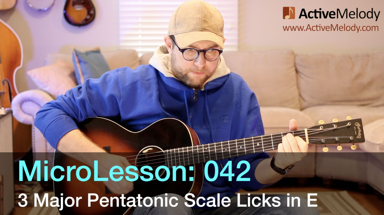 MicroLesson: 042 – Three Awesome E Major Pentatonic Scale Licks