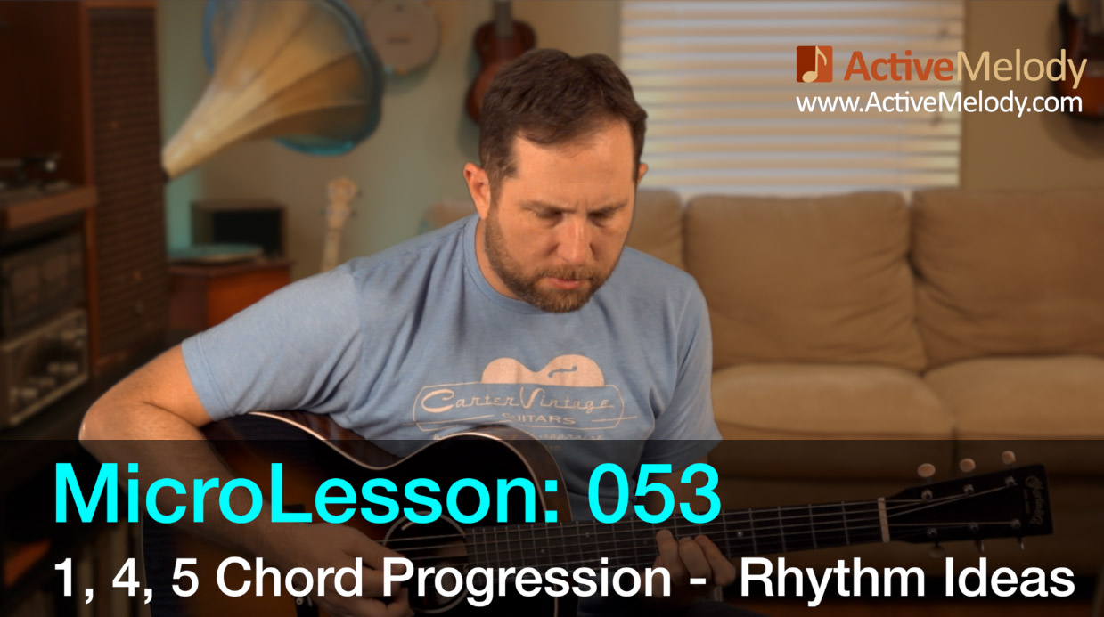 MicroLesson: 053 – 1, 4, 5 Blues Rhythm Ideas. Learn 2 Rhythm Patterns – Guitar Lesson