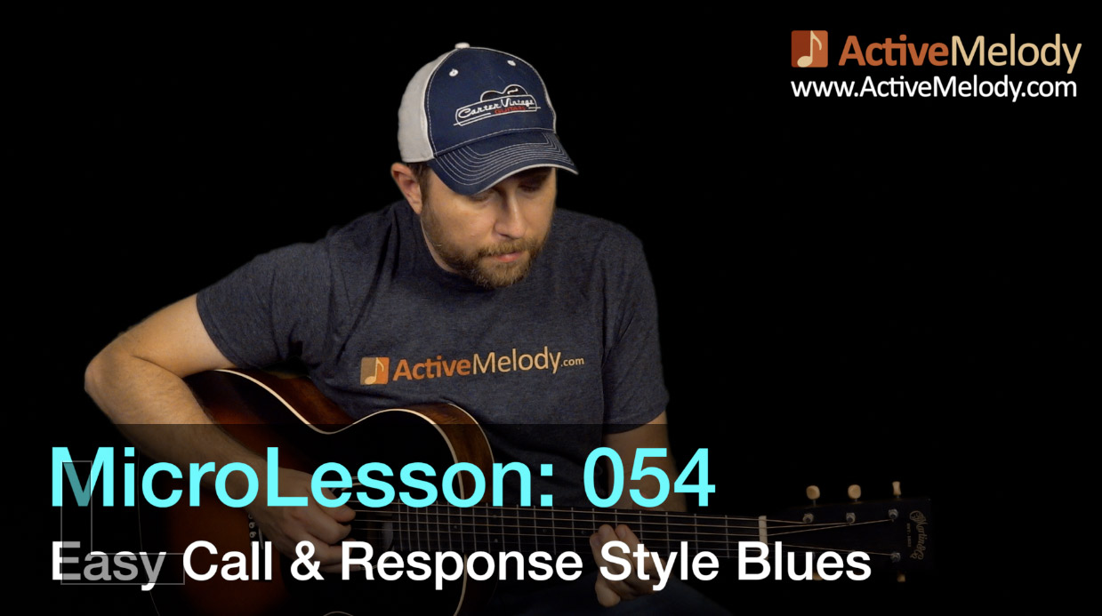 MicroLesson: 054 – Easy Call and Response style Blues Guitar Lesson