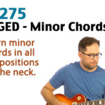 CAGED guitar system with minor chords
