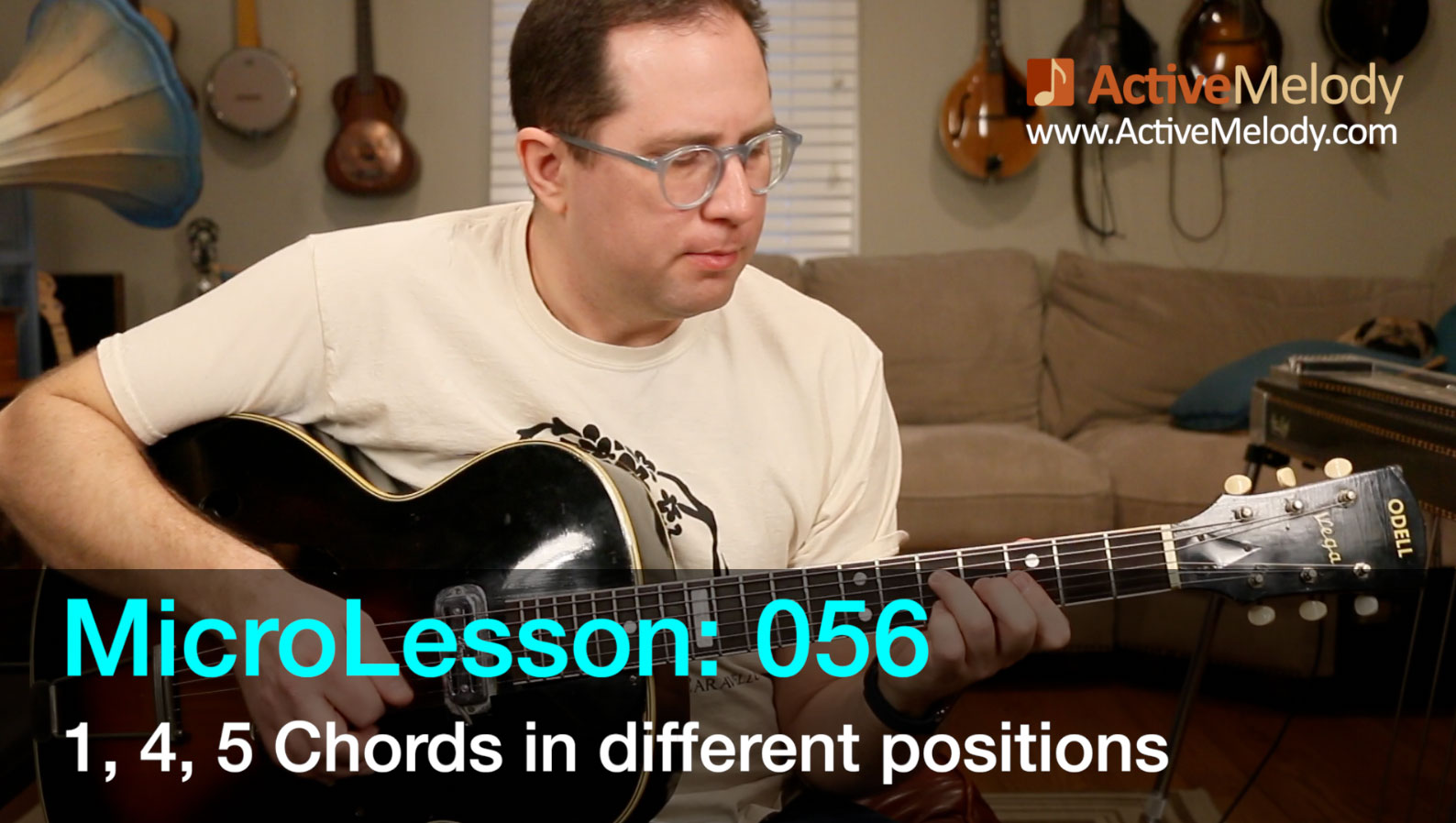 MicroLesson: 056 – 1, 4, 5 Blues Chords in Multiple Positions on the neck