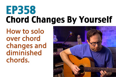 play the chord changes on guitar