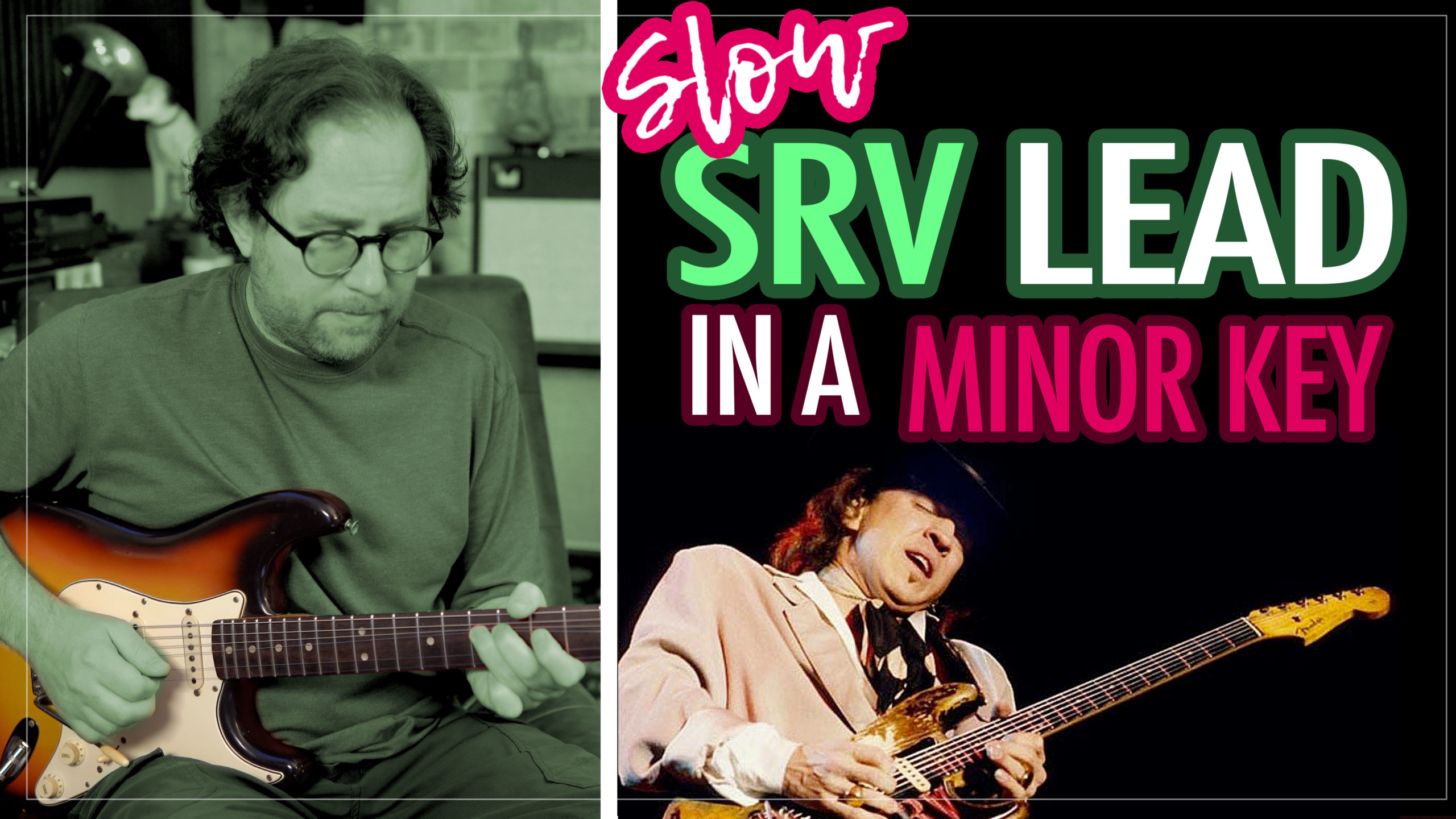 Slow and Easy Stevie Ray Vaughan (SRV) Minor Key Licks. Guitar Lesson EP415