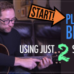 play blues guitar using just 2 strings