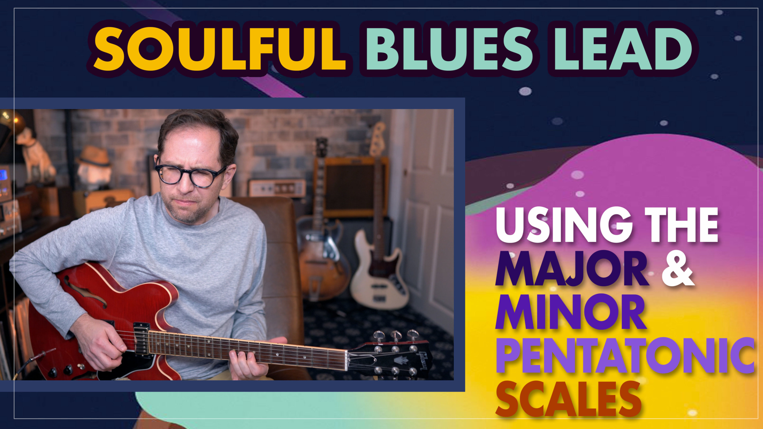 Soulful blues lead guitar tutorial Using the major & minor pentatonic scales Guitar Lesson