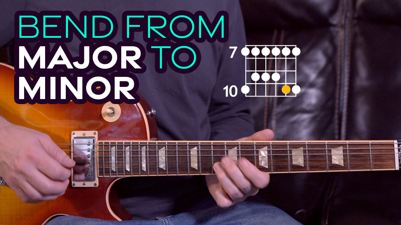 MicroLesson: 071 – Going from major to minor pentatonic scale by string bending