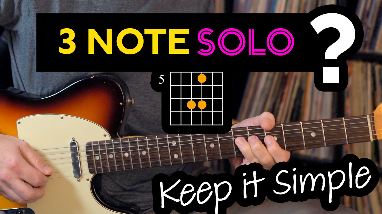 MicroLesson: 075 – Chill, J.J. Cale style lead using just 3 fretted notes