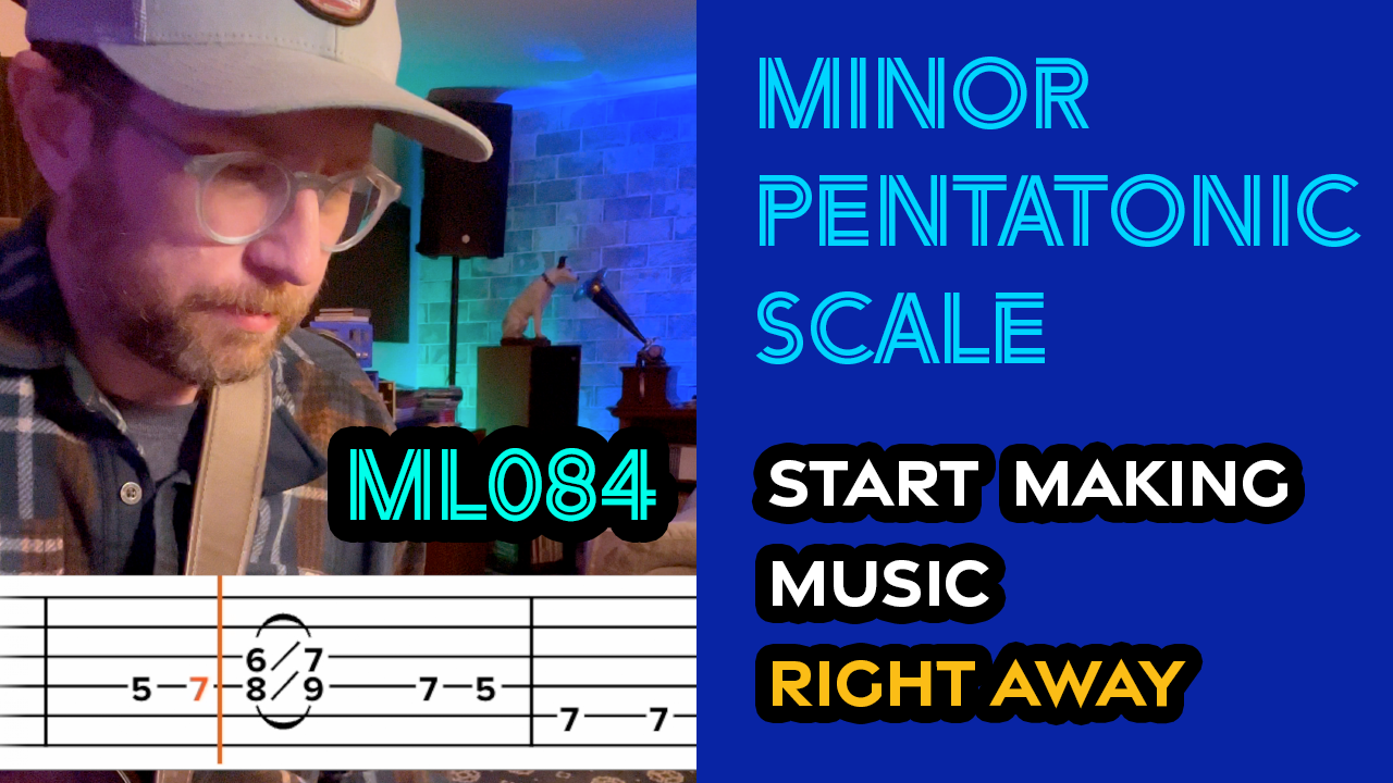 MicroLesson: 084 – Easy way to visualize the minor pentatonic scale
