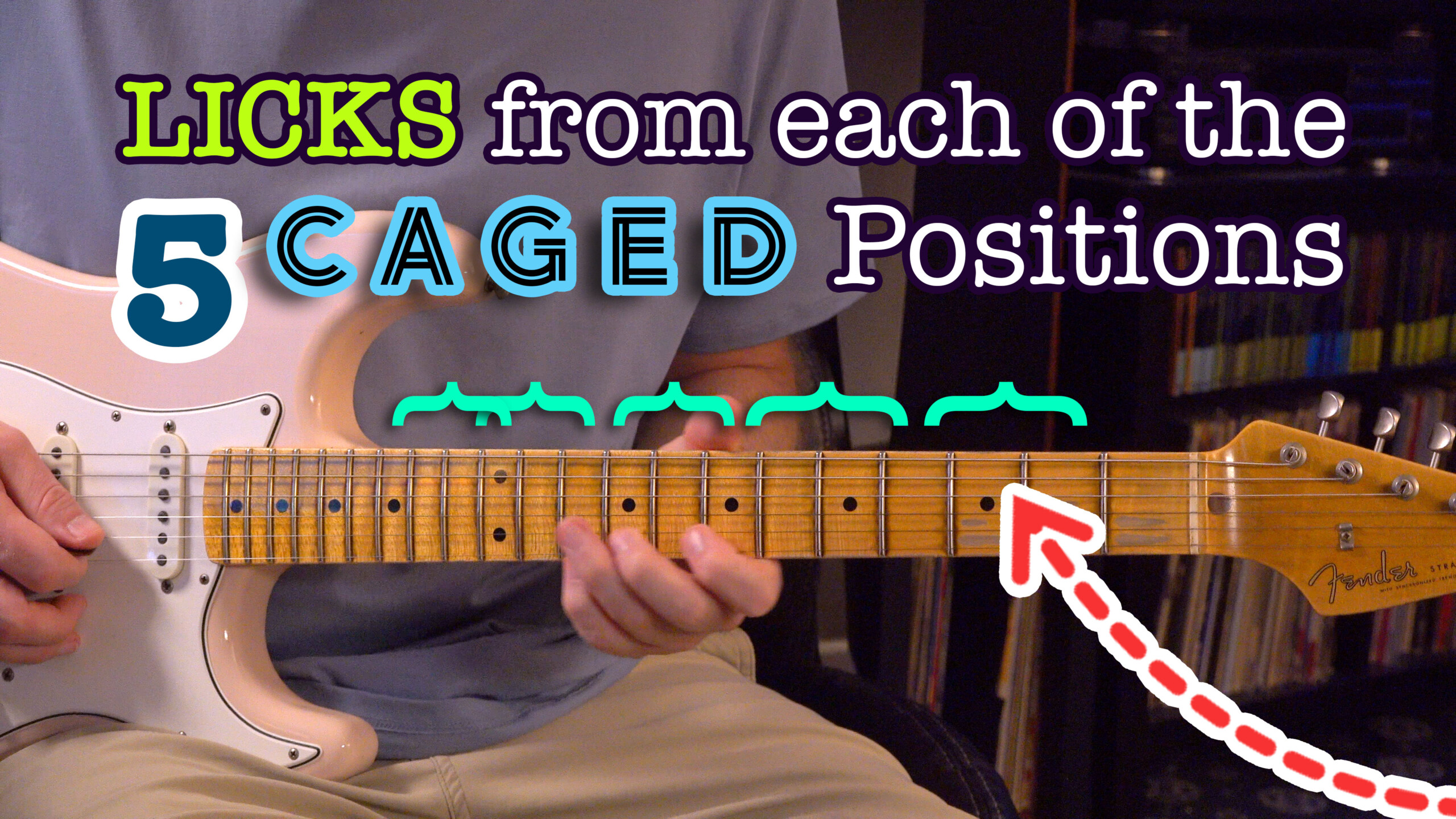 Learn guitar licks from all 5 positions of the CAGED System! Guitar
