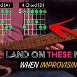 land on these notes - target notes guitar