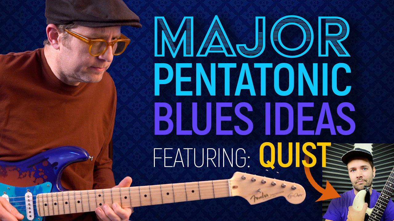 major pentatonic blues guitar lesson
