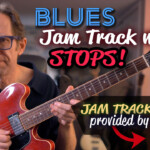 blues jam track with stops - guitar lesson