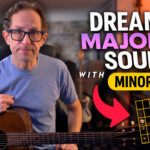 minor triads for major 7 sound on guitar